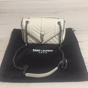 SOLD Brand new YSL Medium White Quilted Leather